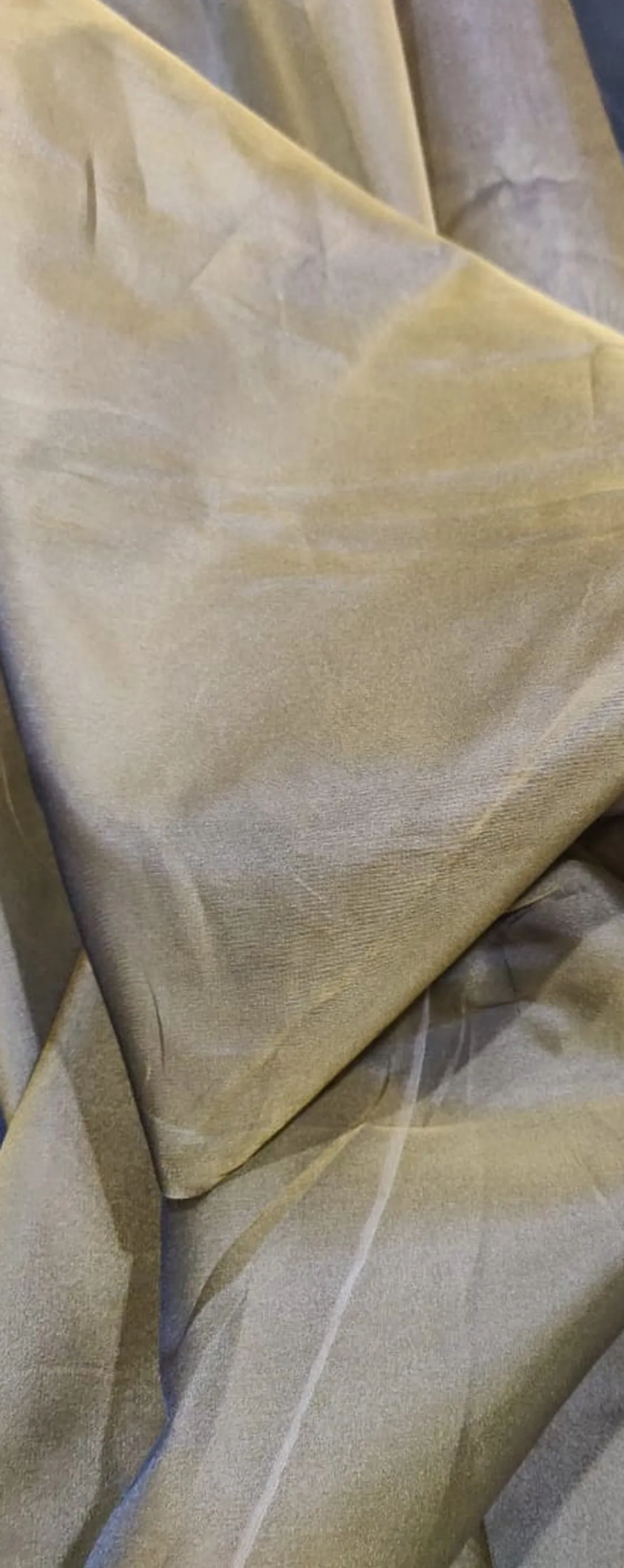 100% silk organza fabric 44" WIDE two tone gold x black [10287]