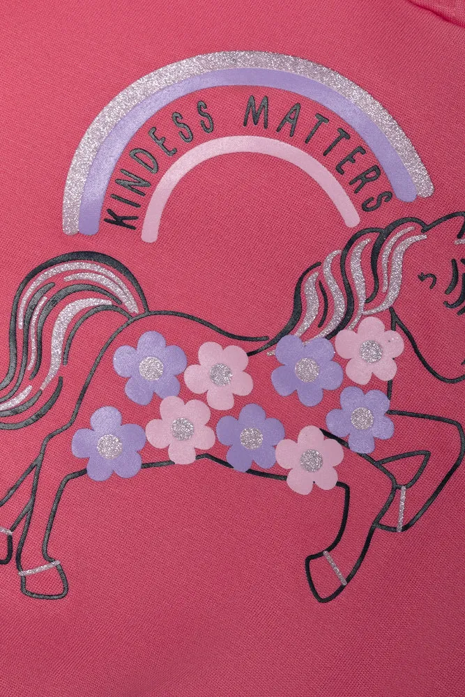 2 Pack Unicorn Tracktops Pink And Black