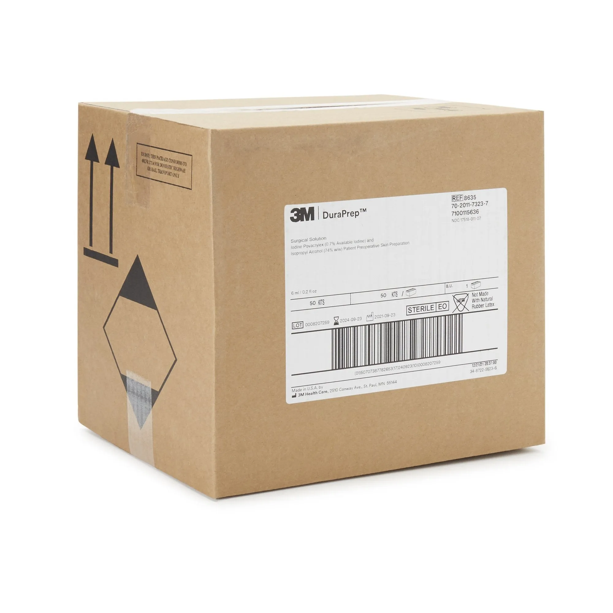 3M DuraPrep Prep Solution, Applicator, 6 mL, 1 Case of 50