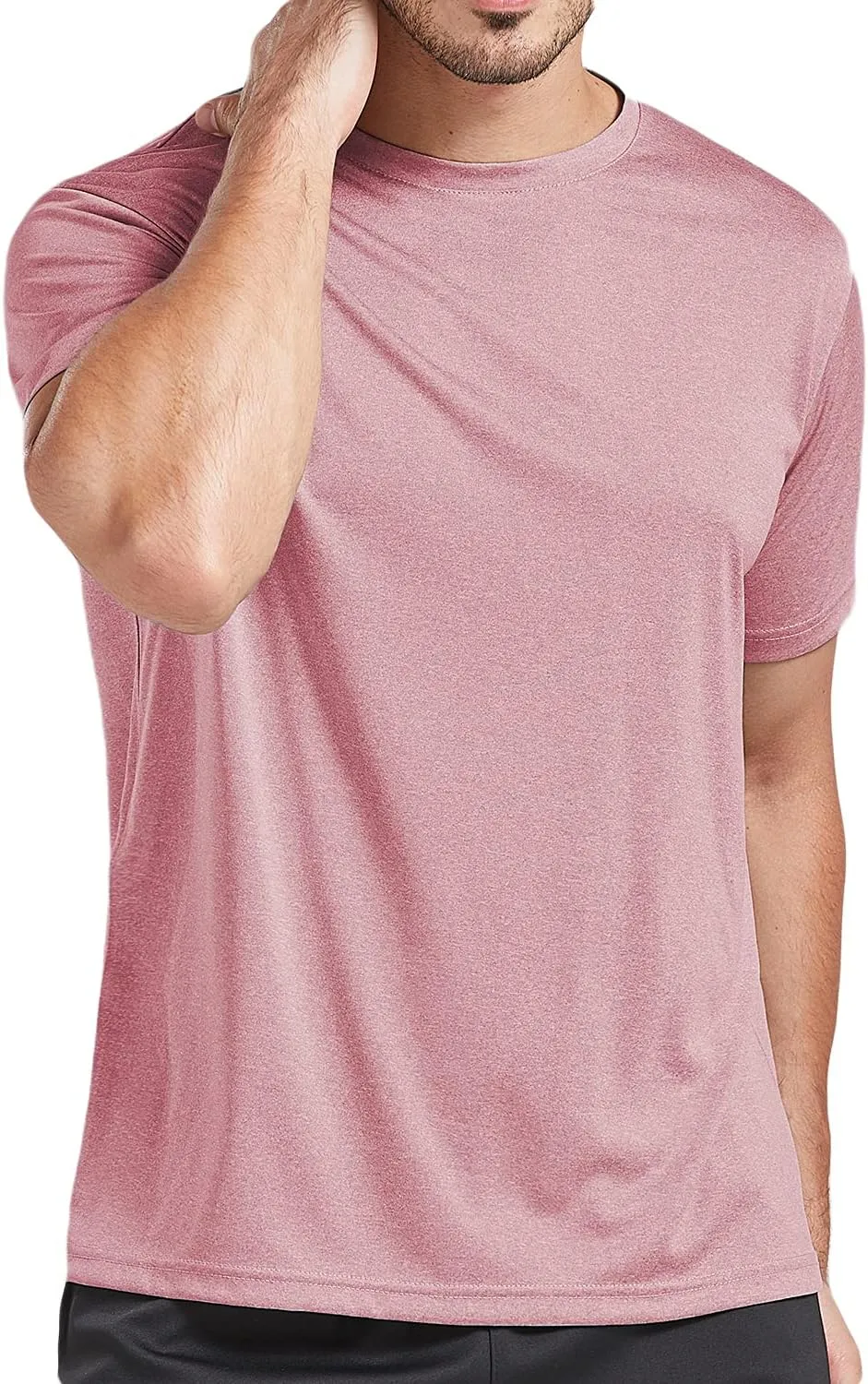 5 Pack Men's Dry Fit T Shirts Athletic Running Gym Workout Short Sleeve Tee Shirts for Men