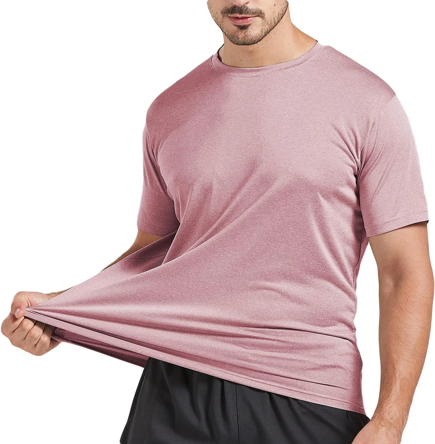 5 Pack Men's Dry Fit T Shirts Athletic Running Gym Workout Short Sleeve Tee Shirts for Men