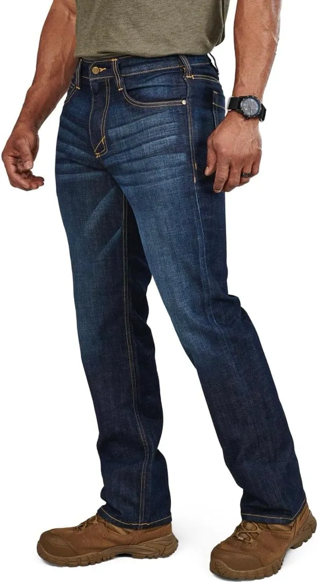 5.11 Tactical Men's Defender-Flex Regular Fit Jeans, 7 Pockets, Fitted Waistband, Style 74477, New Finish
