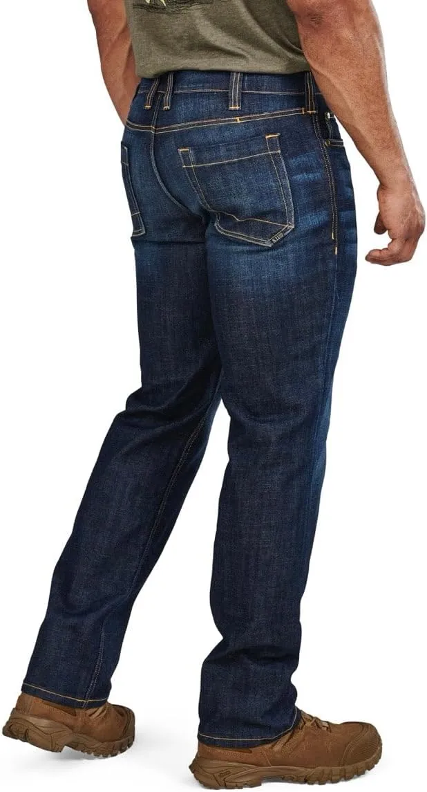 5.11 Tactical Men's Defender-Flex Regular Fit Jeans, 7 Pockets, Fitted Waistband, Style 74477, New Finish