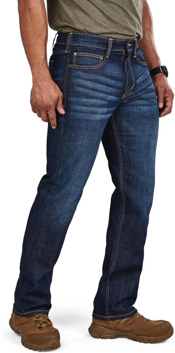 5.11 Tactical Men's Defender-Flex Regular Fit Jeans, 7 Pockets, Fitted Waistband, Style 74477, New Finish