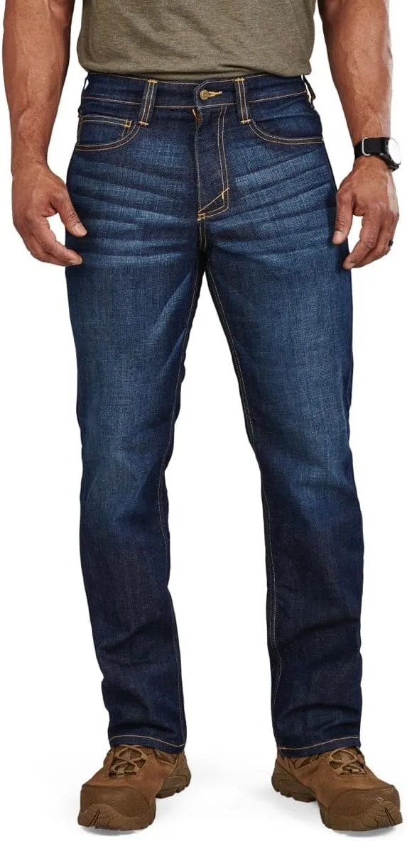 5.11 Tactical Men's Defender-Flex Regular Fit Jeans, 7 Pockets, Fitted Waistband, Style 74477, New Finish