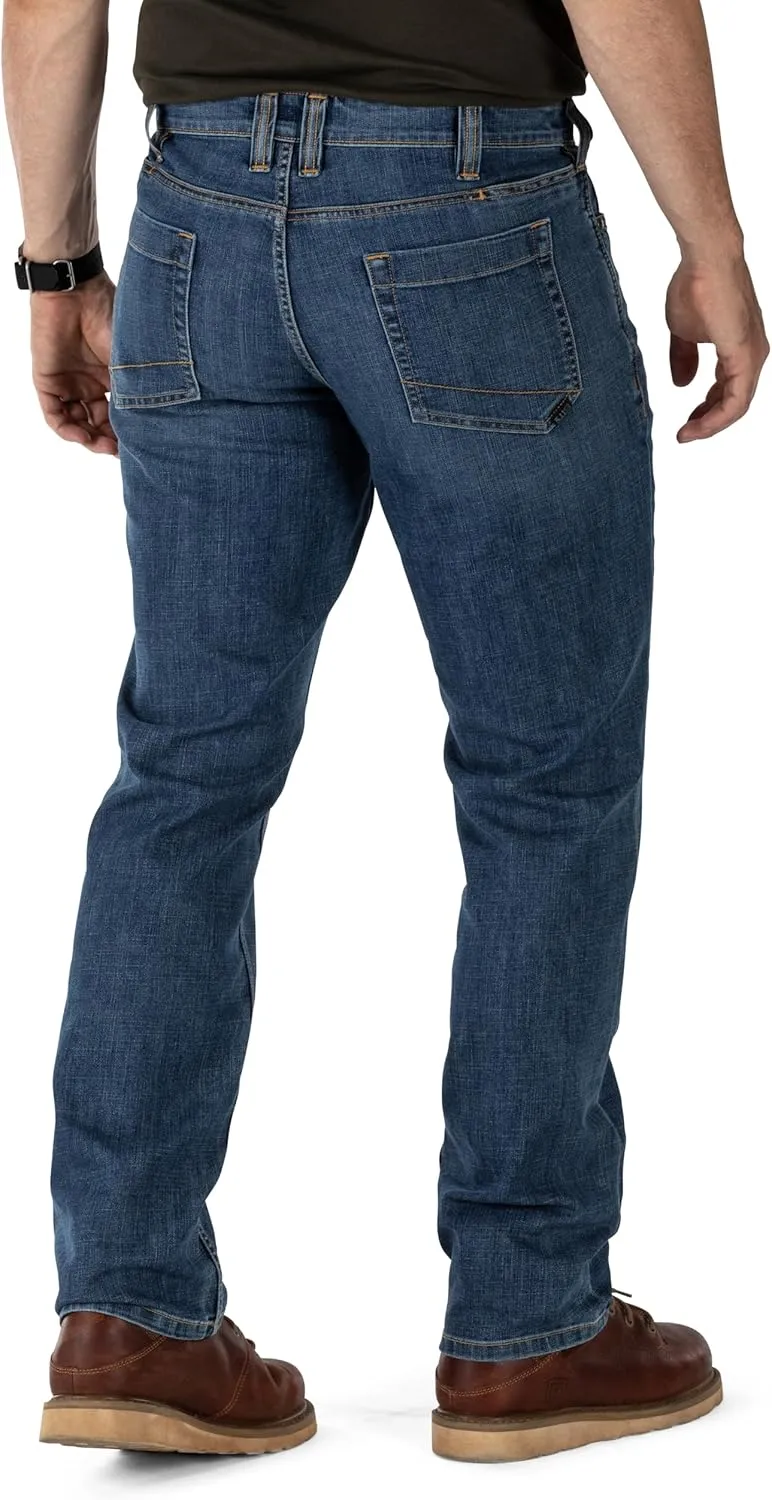 5.11 Tactical Men's Defender-Flex Regular Fit Jeans, 7 Pockets, Fitted Waistband, Style 74477, New Finish