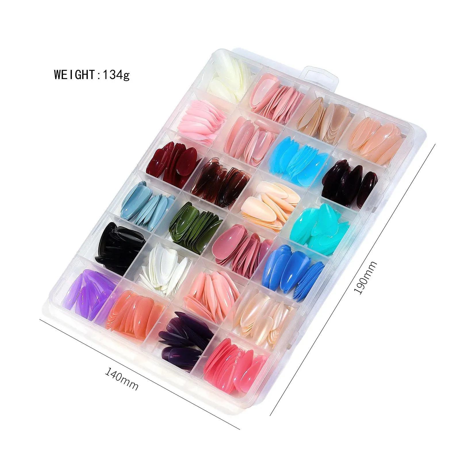 576 PCS False Nails French Artificial Nails