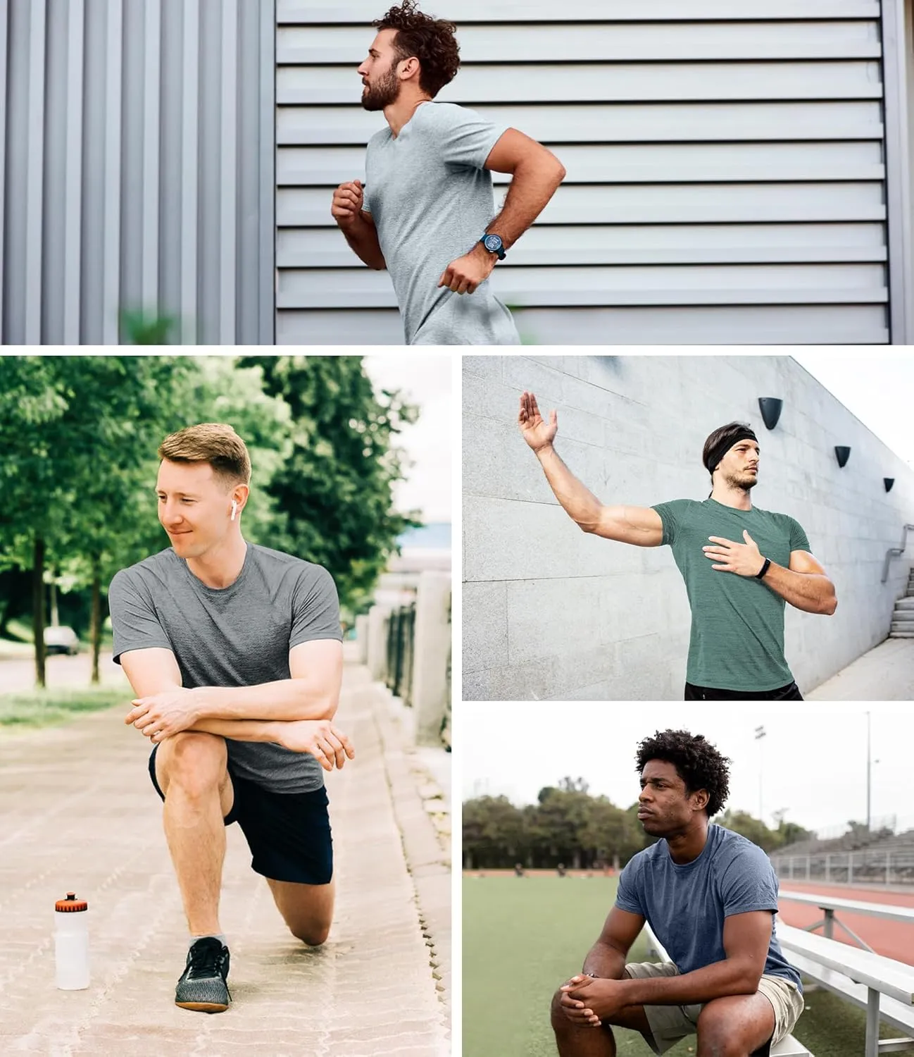 6 Pack Workout Gym Shirts for Men, UPF 50  Short Sleeve UV Sun Shirt Outdoor Gym Hiking Tops Quick Dry Shirts