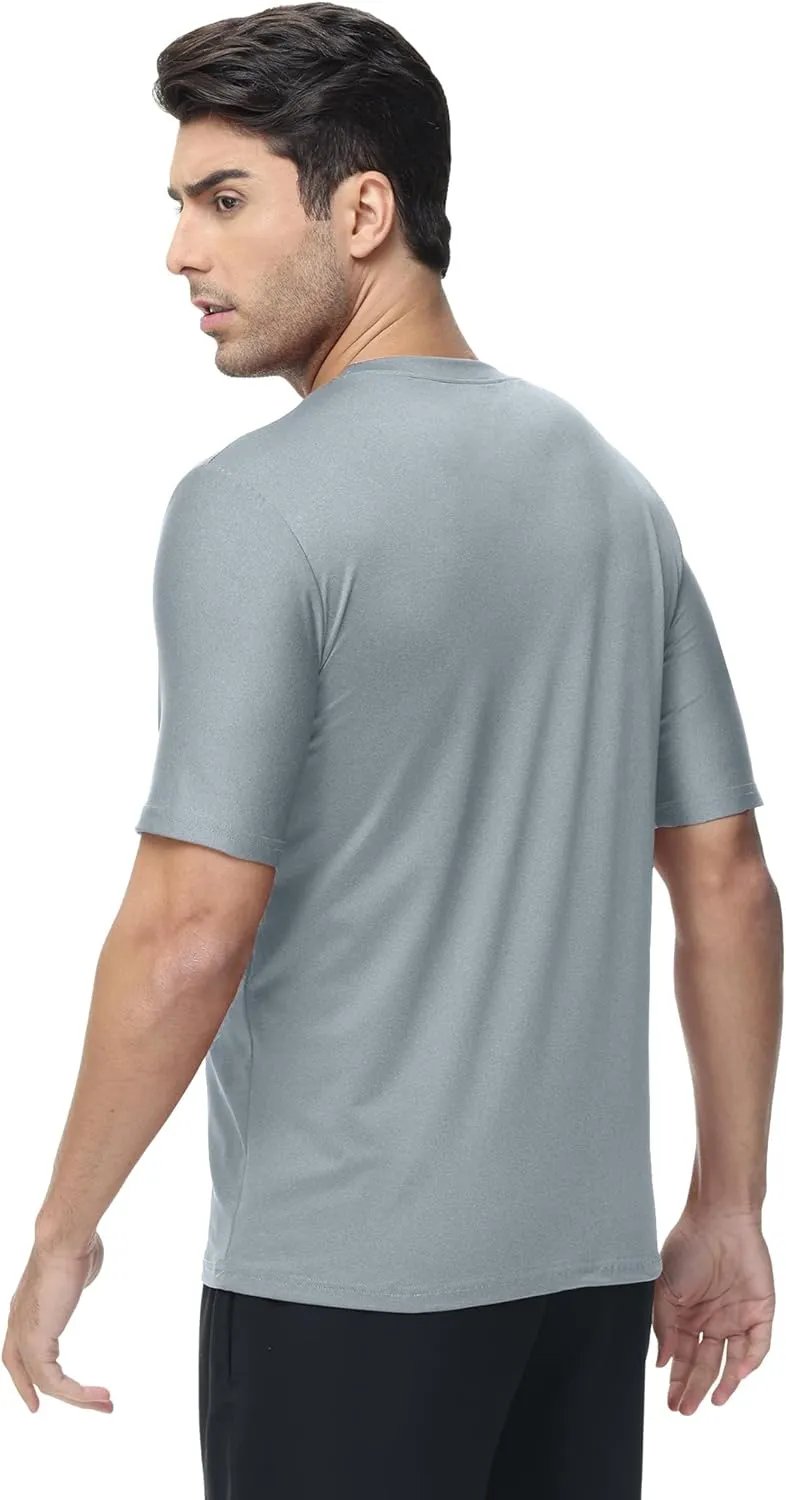 6 Pack Workout Gym Shirts for Men, UPF 50  Short Sleeve UV Sun Shirt Outdoor Gym Hiking Tops Quick Dry Shirts