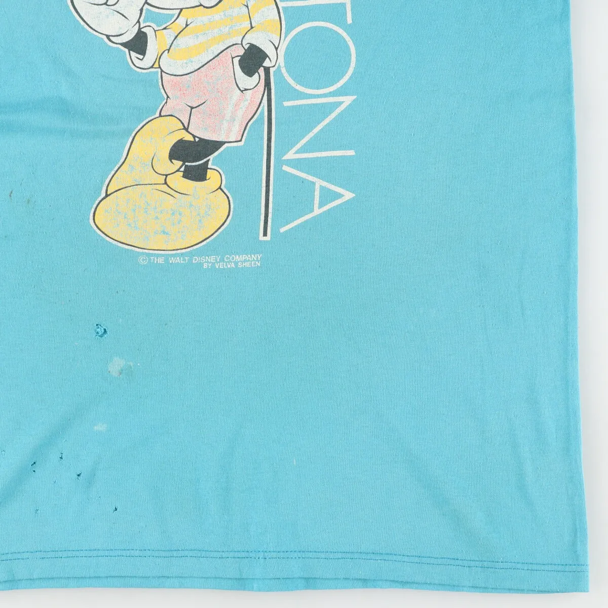 80'S VELVA SHEEN MICKEY MOUSE Mickey Mouse character print T-shirt made in USA men's L vintage /eaa442934