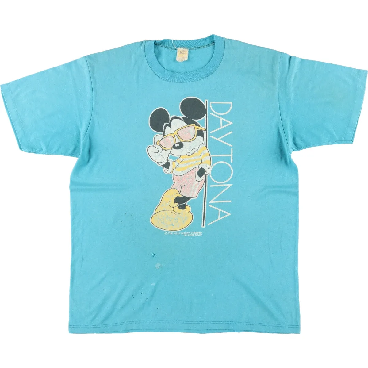 80'S VELVA SHEEN MICKEY MOUSE Mickey Mouse character print T-shirt made in USA men's L vintage /eaa442934