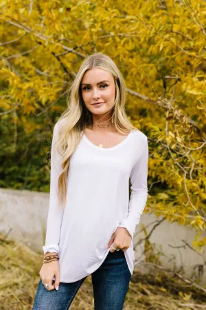 A Ray Of White Long Sleeve V