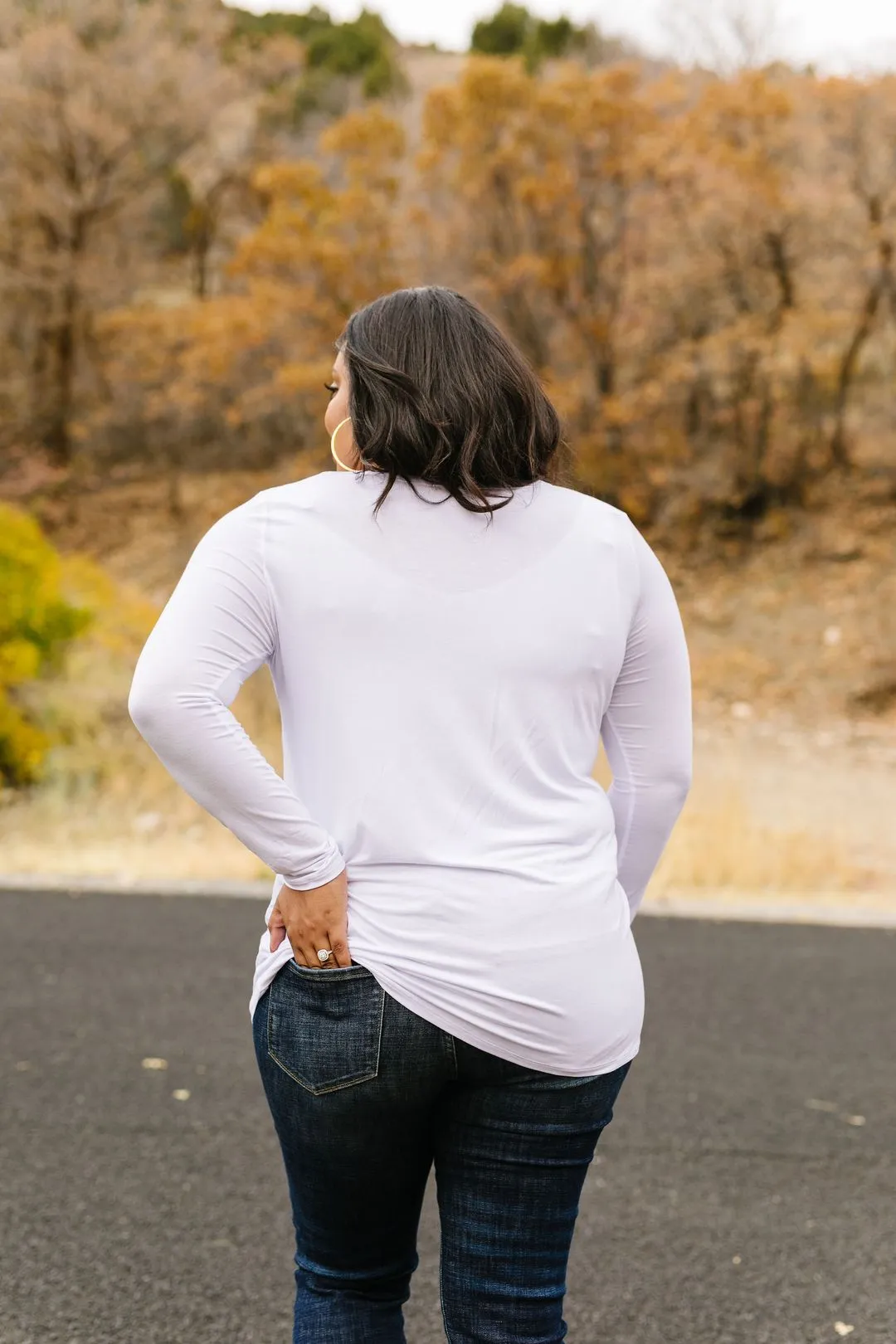 A Ray Of White Long Sleeve V