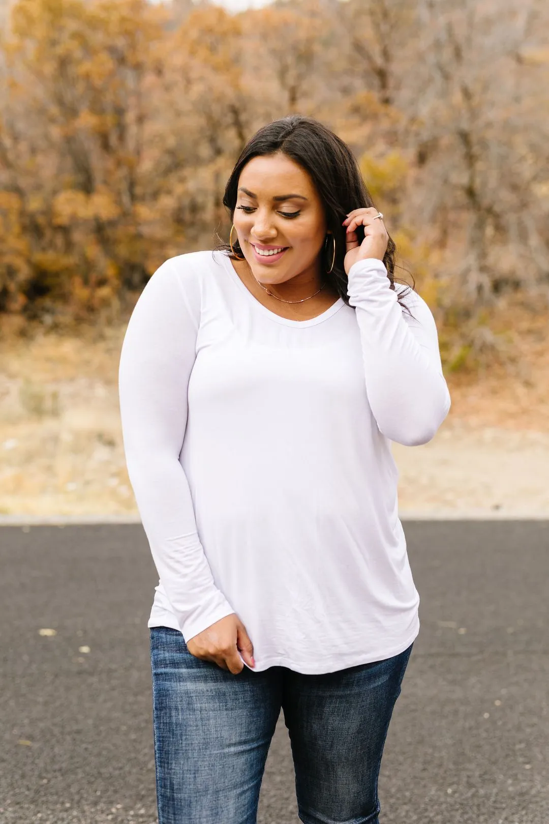 A Ray Of White Long Sleeve V