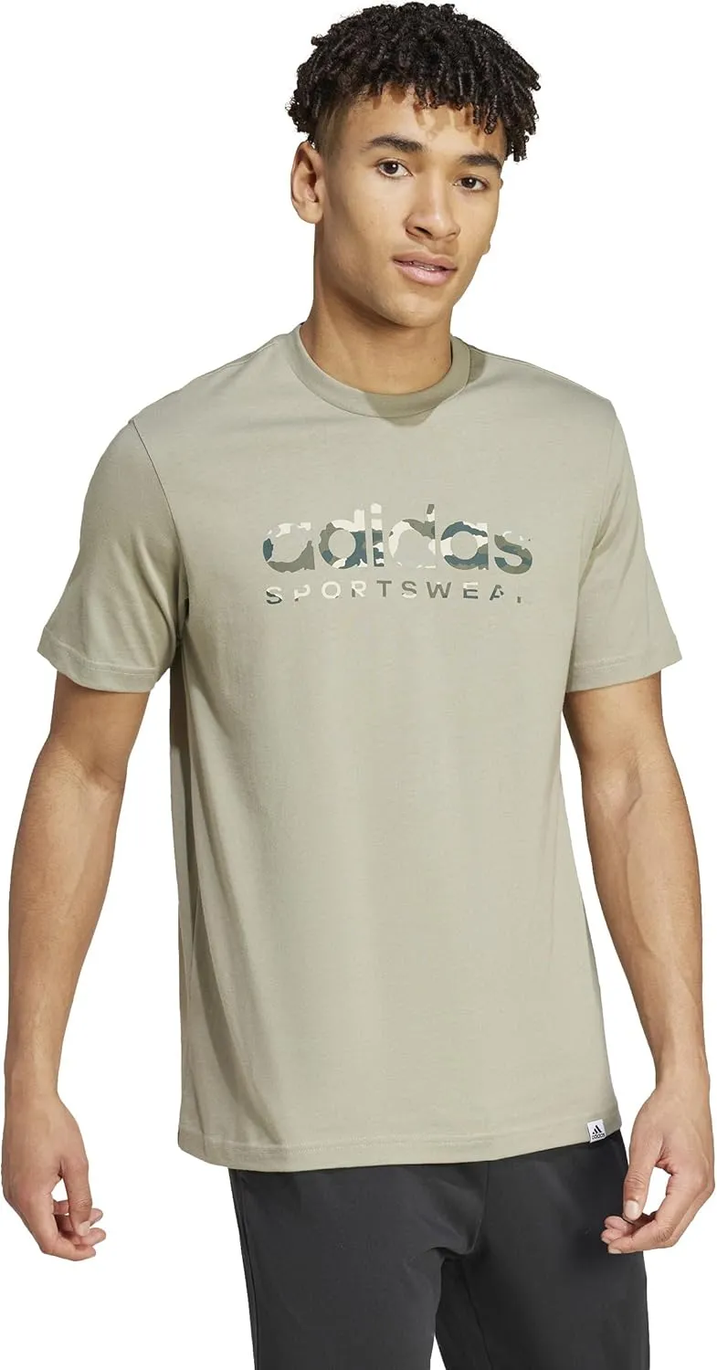 adidas Men's Camouflage Linear Graphic T-Shirt