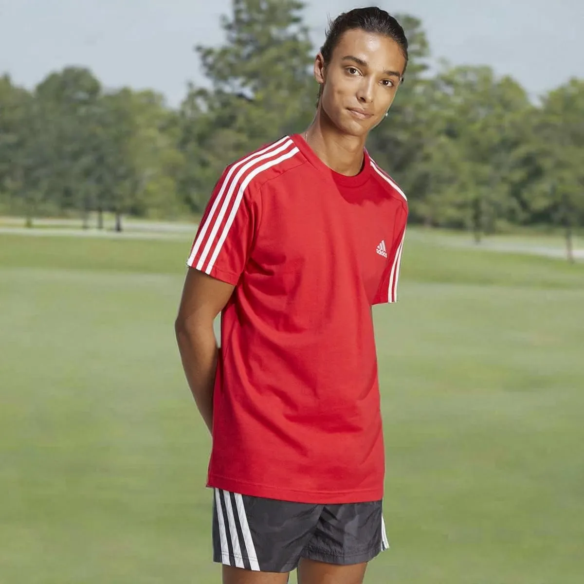 adidas Men's Essentials Single Jersey 3-Stripes T-Shirt