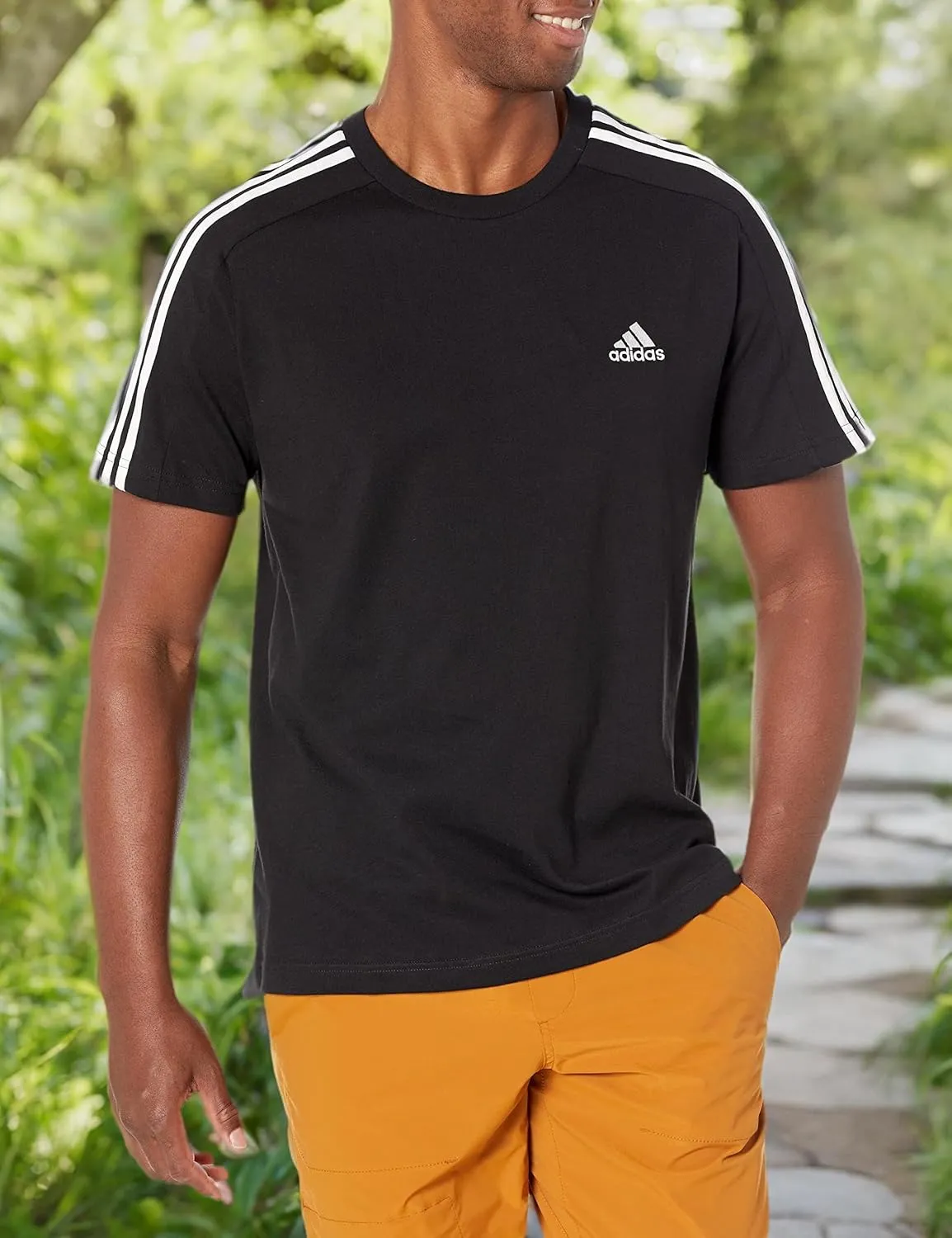 adidas Men's Essentials Single Jersey 3-Stripes T-Shirt