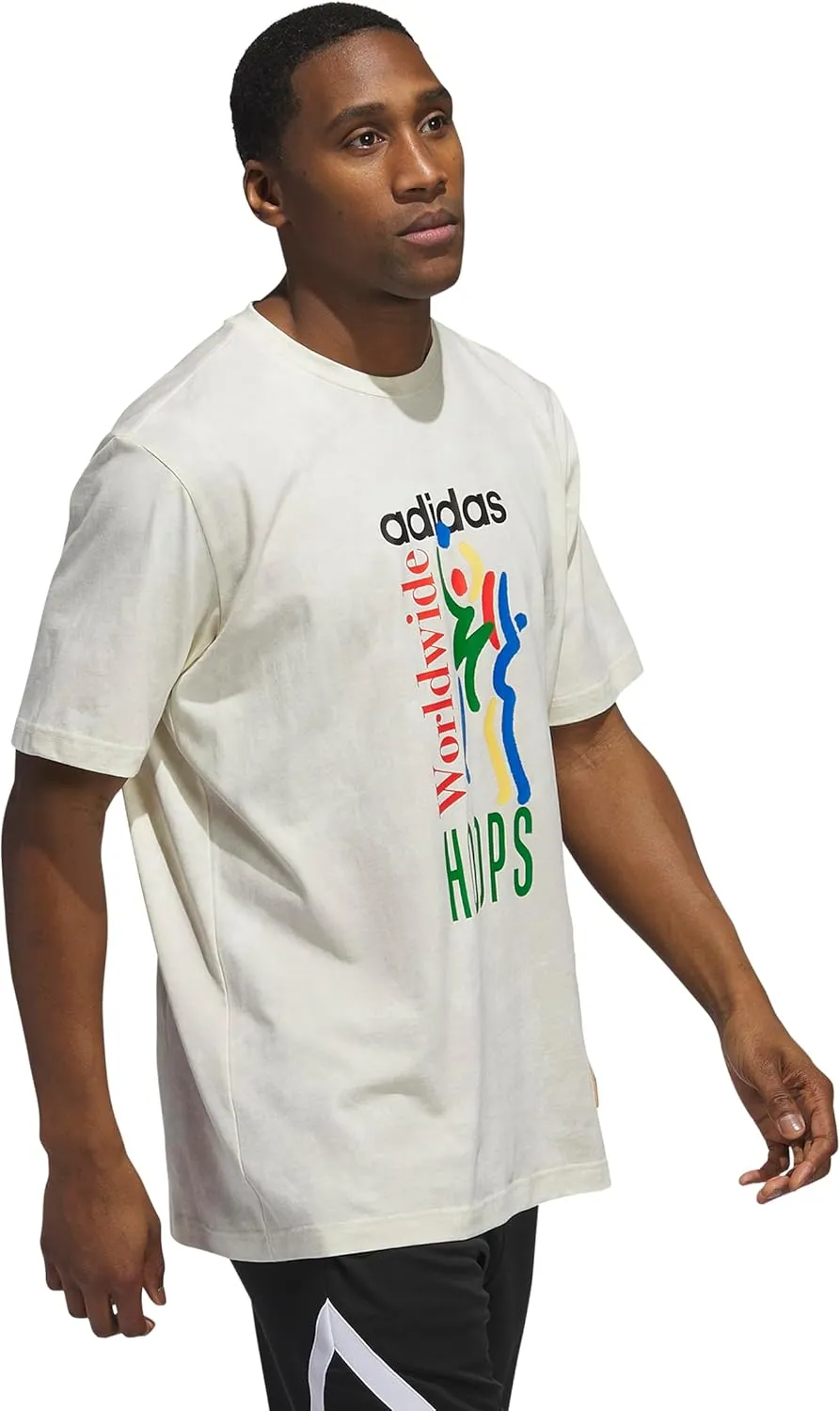 adidas Men's Worldwide Hoops All Over Print Basketball T-Shirt