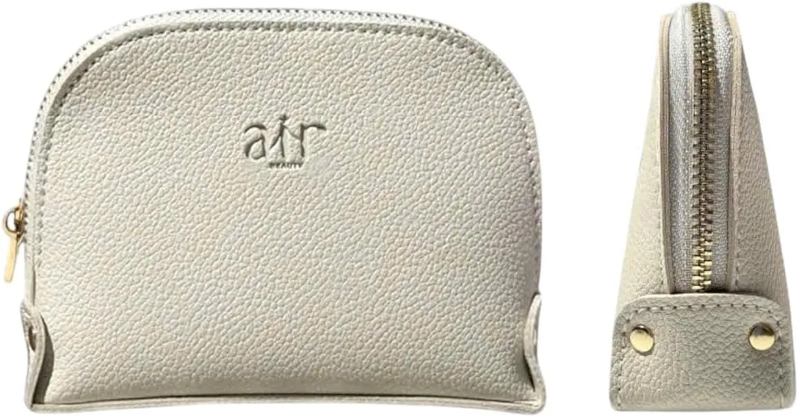 Air Mini Makeup Purse, Mini Travel Makeup Pouch, Travel Makeup Purse, Small Leather Cosmetic Pouch for Women, Compact Daily Use Organizer