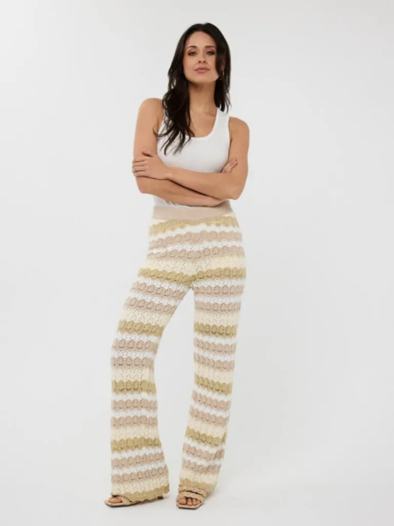 Ajour Stripe Knit Trousers