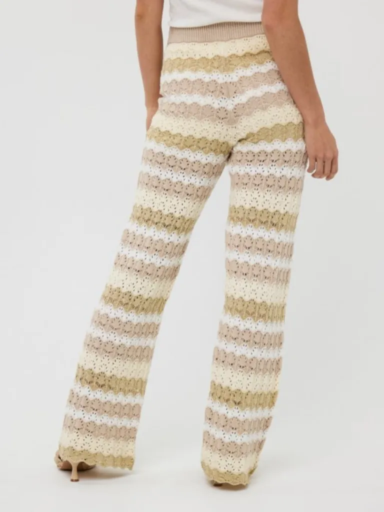 Ajour Stripe Knit Trousers