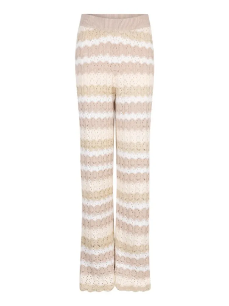 Ajour Stripe Knit Trousers