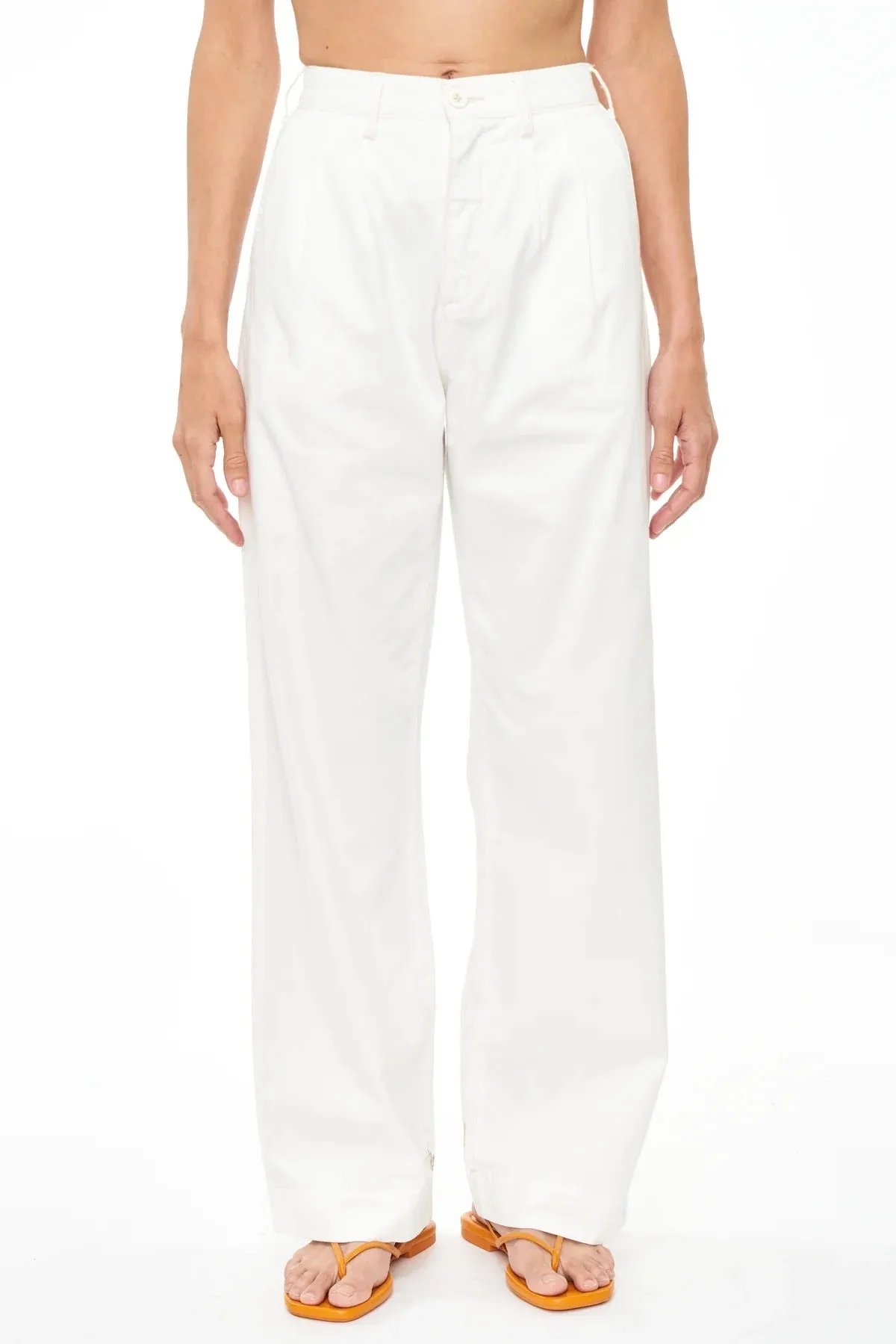 Alabaster High Rise Wide Leg Trouser