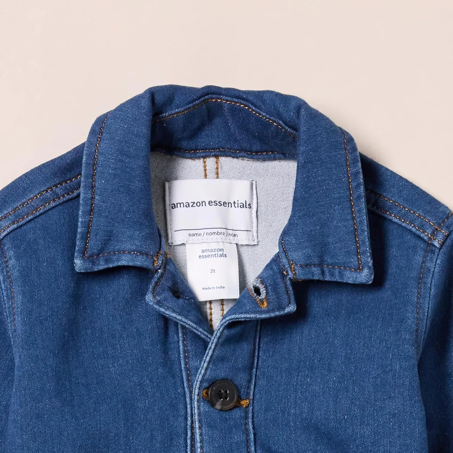Amazon Essentials Unisex Kids and Toddlers' Relaxed Fit Denim Chore Jacket