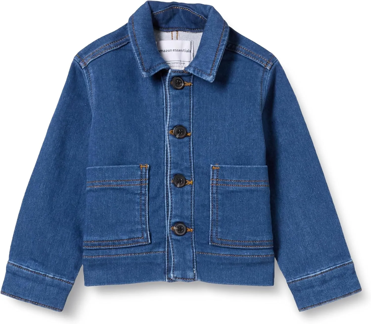 Amazon Essentials Unisex Kids and Toddlers' Relaxed Fit Denim Chore Jacket