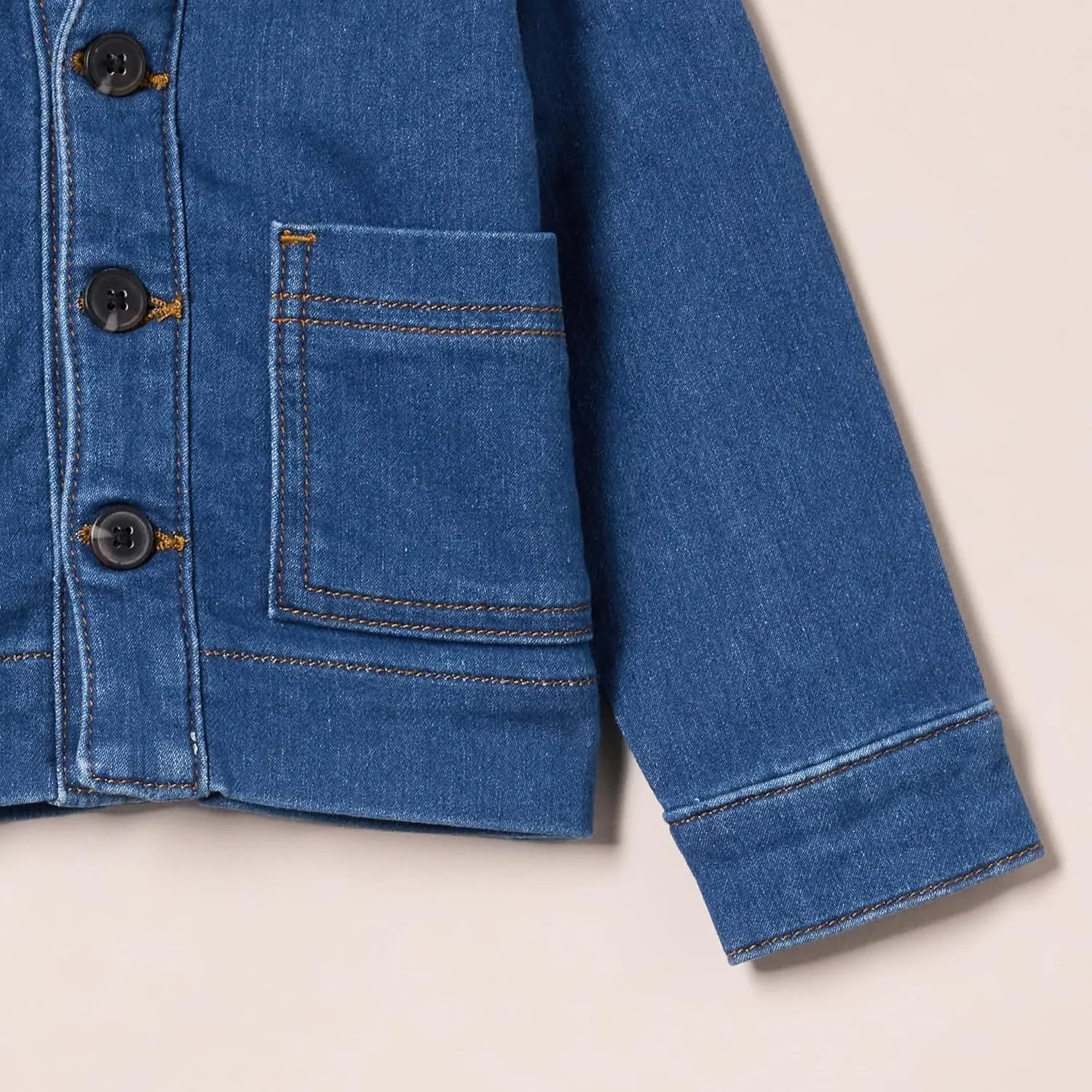 Amazon Essentials Unisex Kids and Toddlers' Relaxed Fit Denim Chore Jacket