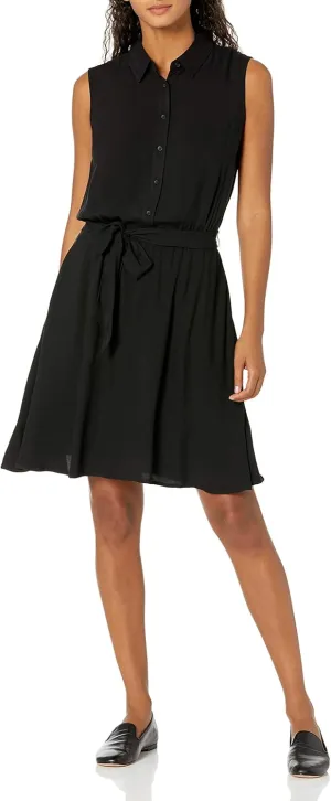 Amazon Essentials Women's Sleeveless Relaxed-Fit Woven Shirt Dress