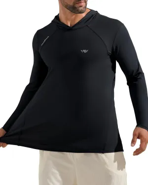 Angel season Men's Rash Guard Shirts UPF 50  Long Sleeve Swim Shirts Quick Dry UV Sun Protection Lightweight