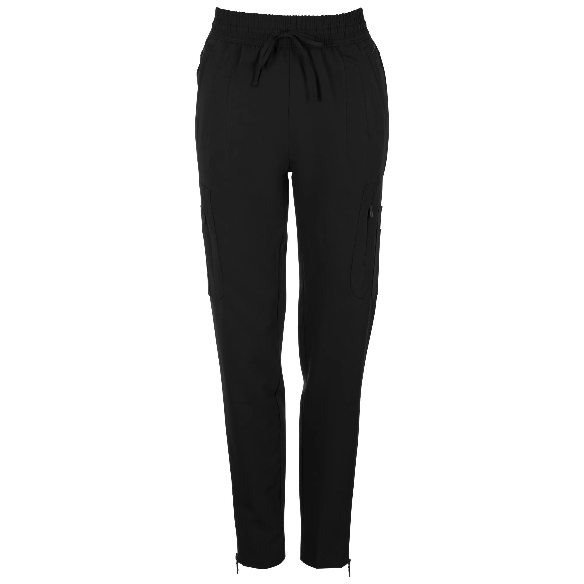 Antimicrobial Lisa Slim-Fit 8-Pocket Jogger Pants By Wozo  XXS-5XL / Black