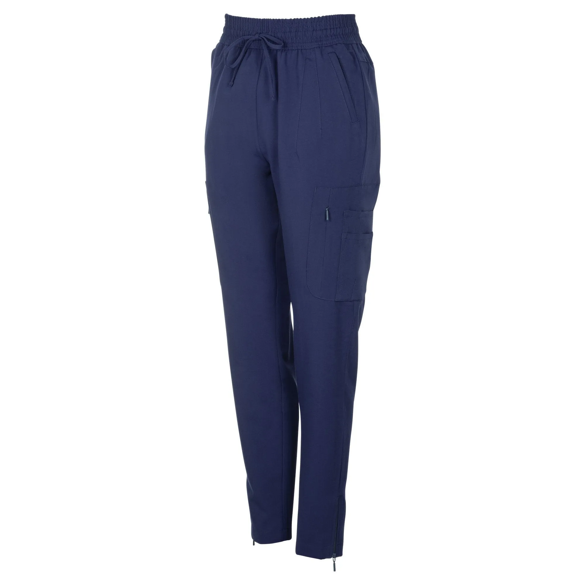 Antimicrobial  Lisa Slim-Fit 8-Pocket Jogger Pants By Wozo  XXS-5XL / Navy