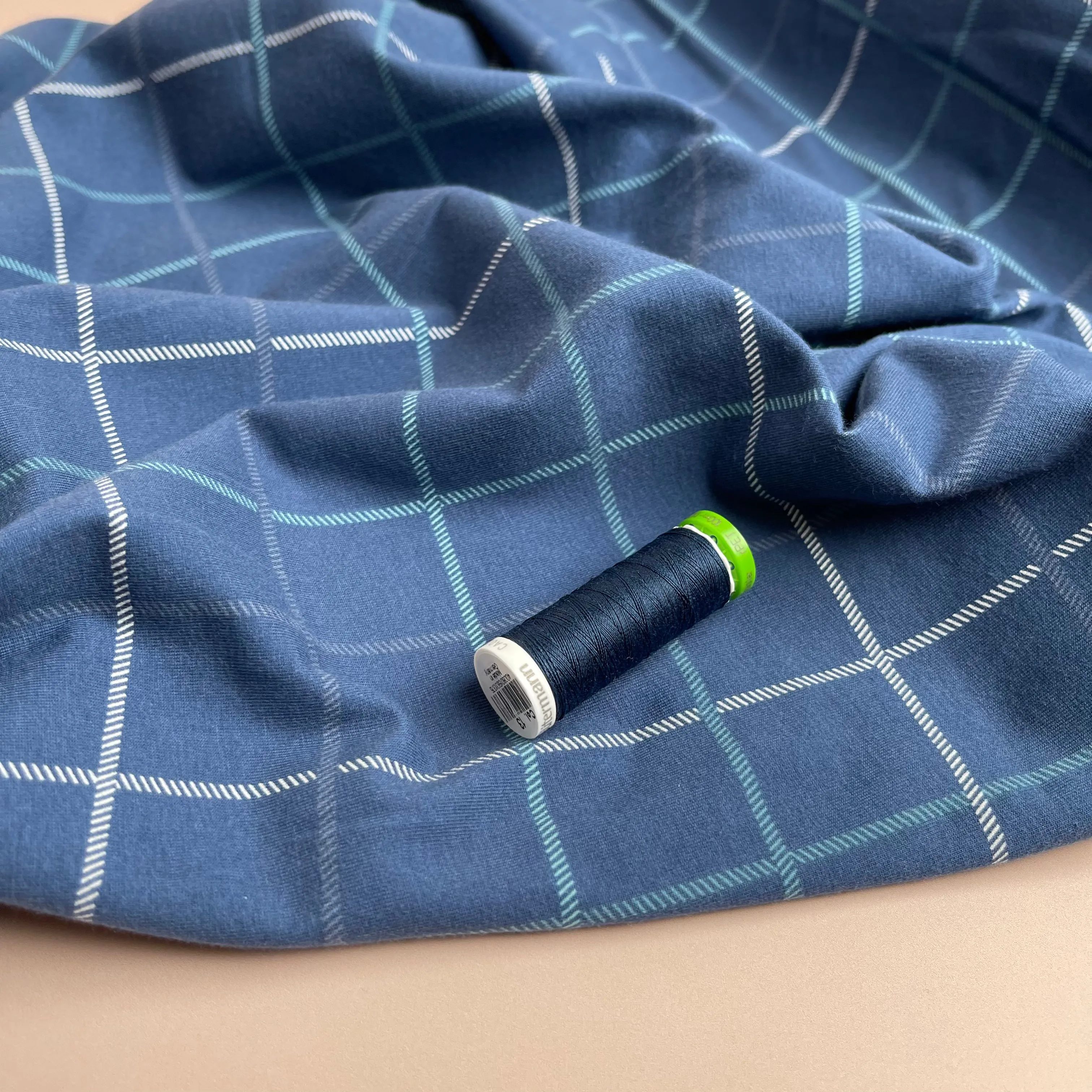 Art Gallery Fabrics - Wintry Check Deep Cotton Jersey