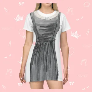 Audrey's Little Black Dress T-Shirt Dress | Easy Costume, Fun Loungewear, Unique Gift