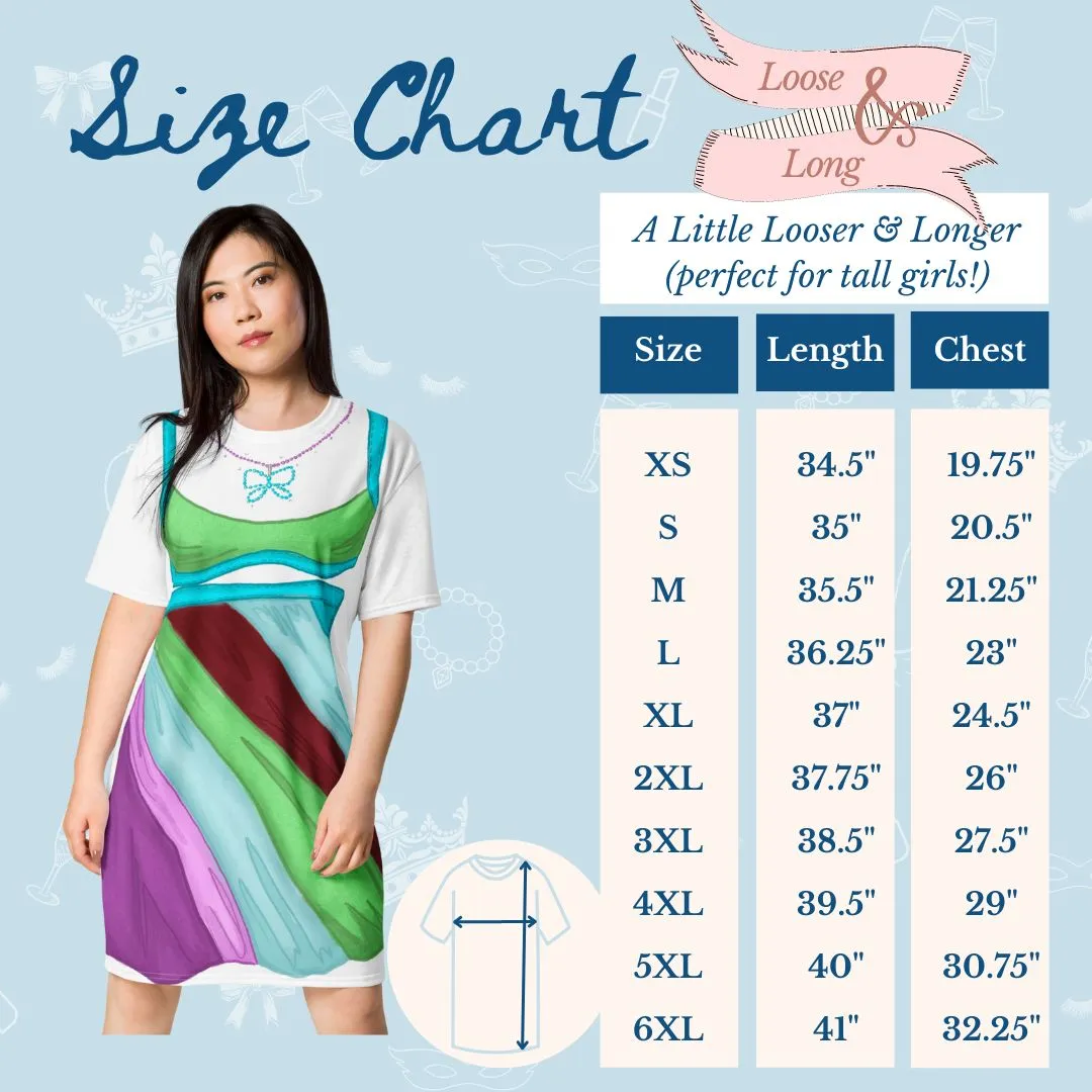 Audrey's Little Black Dress T-Shirt Dress | Easy Costume, Fun Loungewear, Unique Gift