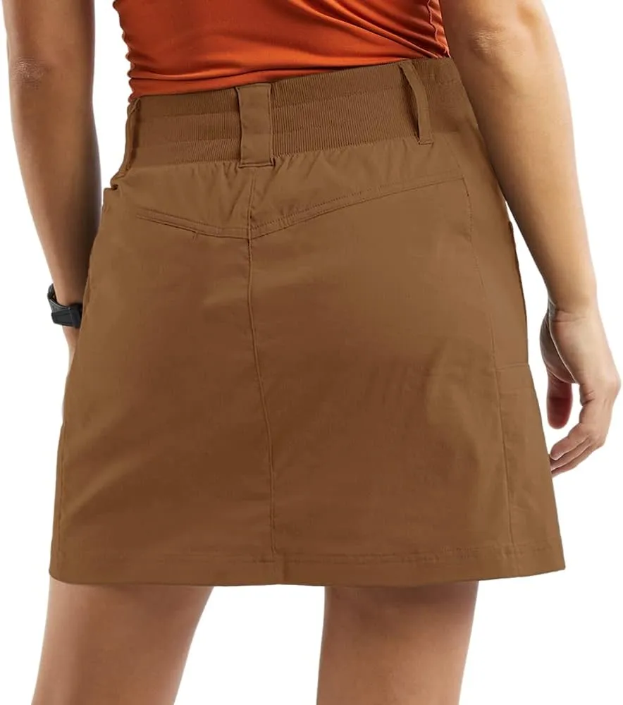 Aurgelmir Women's Casual Mid Rise Golf Hiking Skorts Athletic Running Relaxed Fit Tennis Skirts with Shorts Pockets