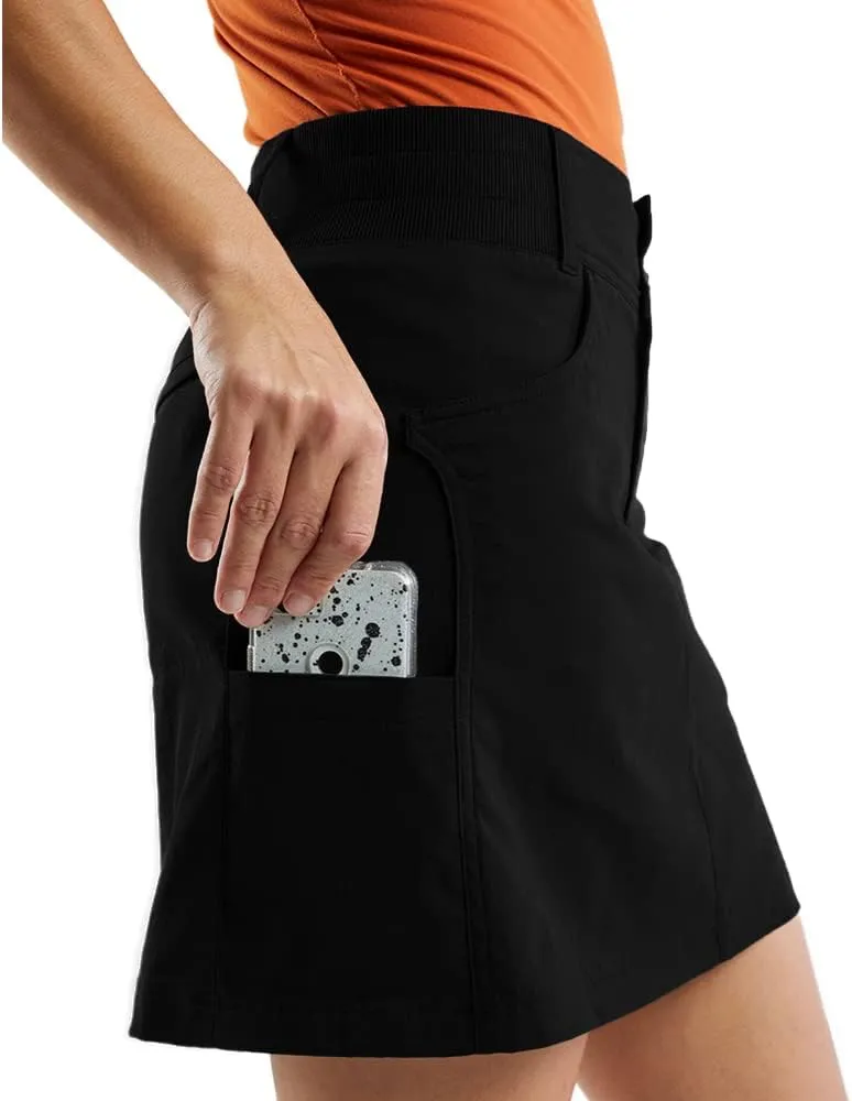 Aurgelmir Women's Casual Mid Rise Golf Hiking Skorts Athletic Running Relaxed Fit Tennis Skirts with Shorts Pockets