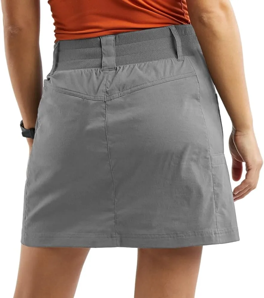 Aurgelmir Women's Casual Mid Rise Golf Hiking Skorts Athletic Running Relaxed Fit Tennis Skirts with Shorts Pockets