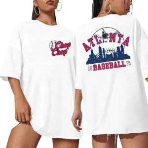 Baseball Shirt Women Oversized Tee - Vintage Baseball Season Fan Graphic Shirt Loose Fit Game Day Casual Tees Tops