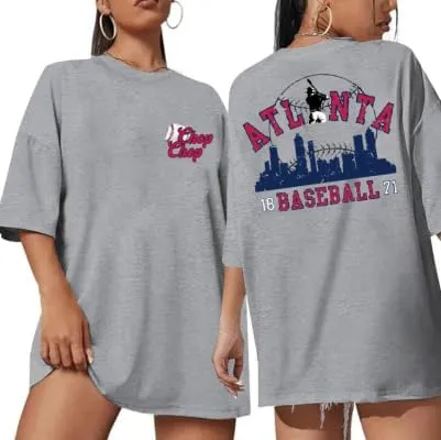 Baseball Shirt Women Oversized Tee - Vintage Baseball Season Fan Graphic Shirt Loose Fit Game Day Casual Tees Tops