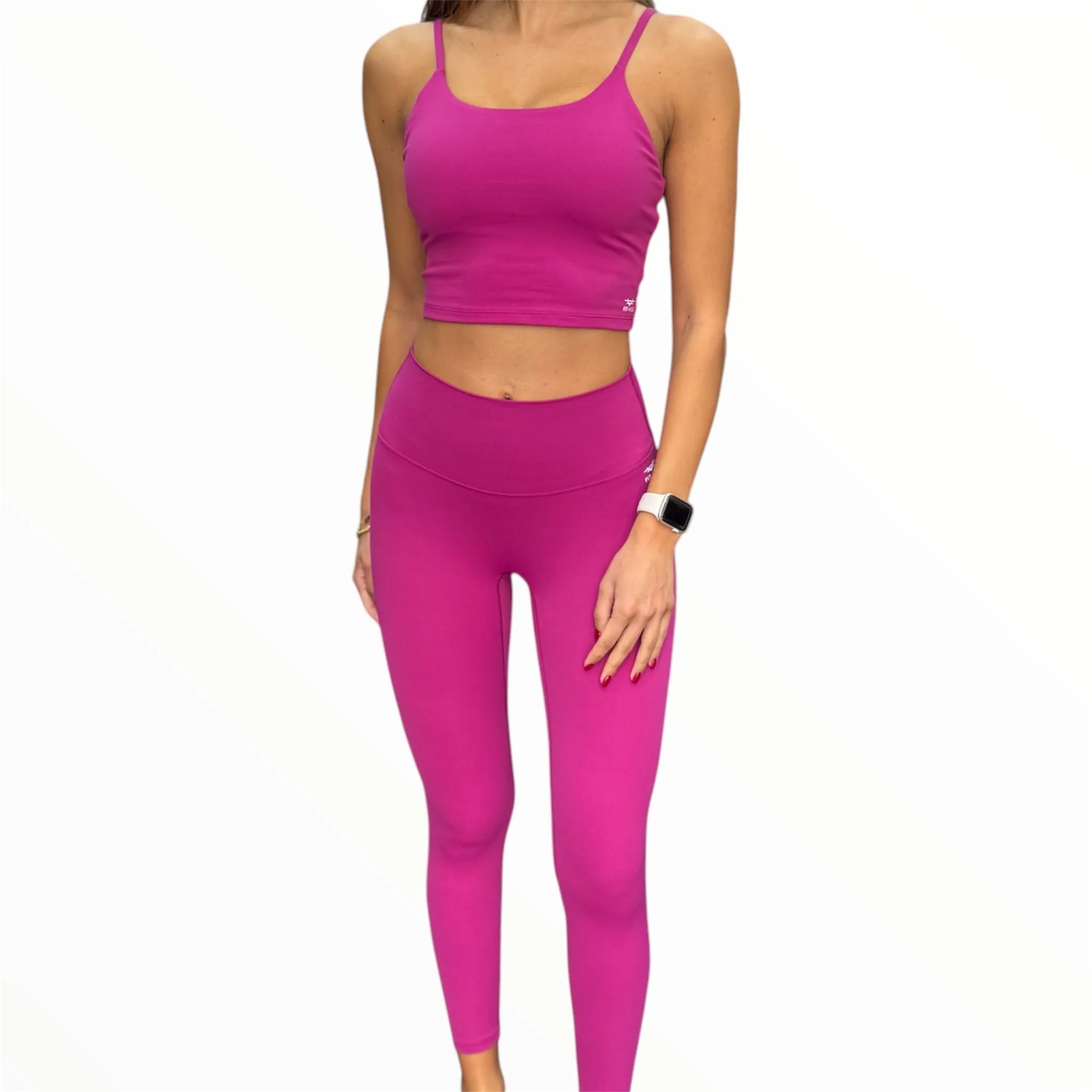 Basic Padded Crop Top - Orchid