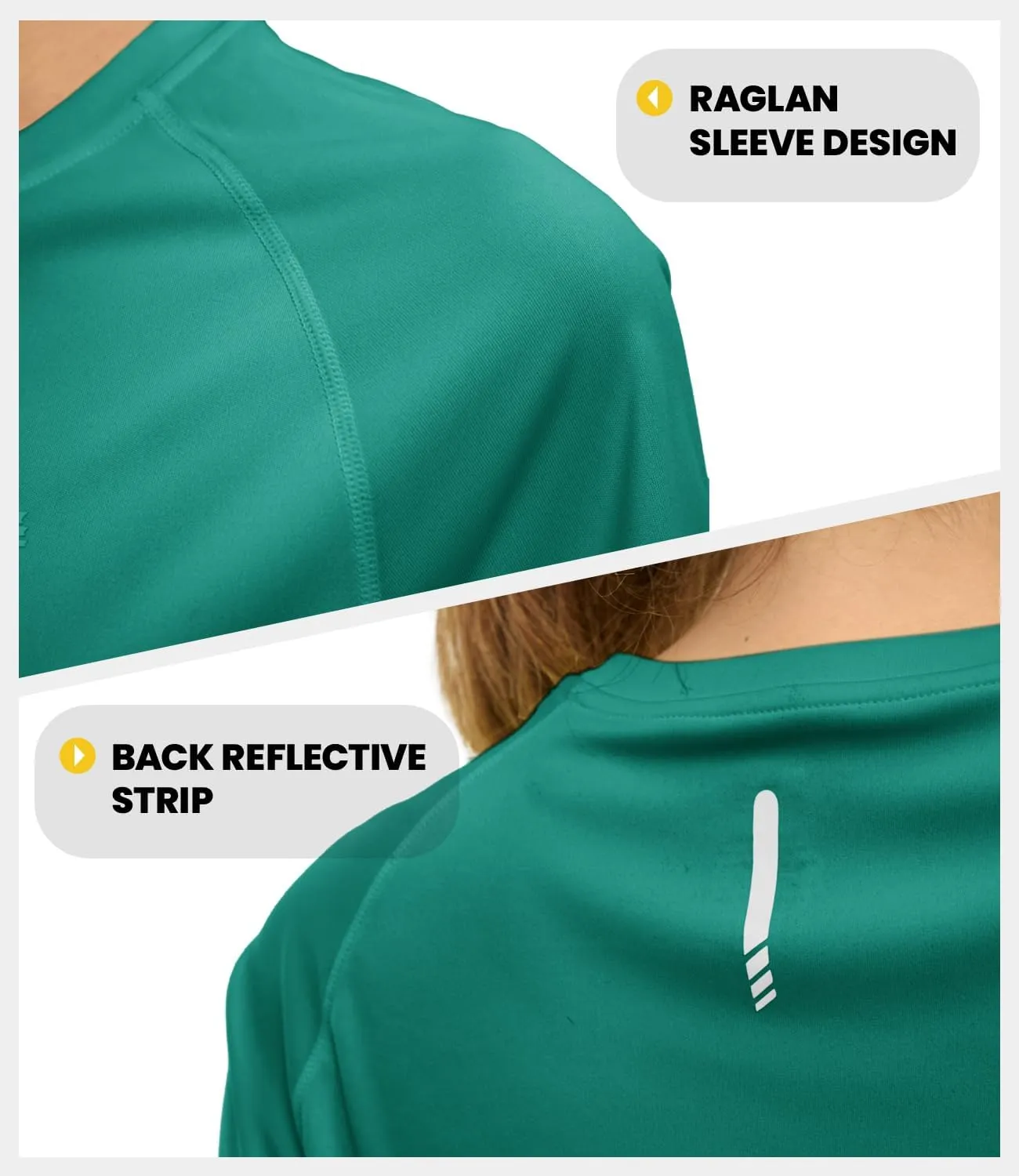 BASUDAM Women's Short Sleeve T-Shirts Quick Dry Cooling UPF 50  Lightweight Athletic Shirts Running Workout Tops