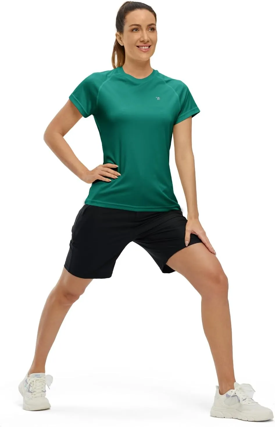 BASUDAM Women's Short Sleeve T-Shirts Quick Dry Cooling UPF 50  Lightweight Athletic Shirts Running Workout Tops