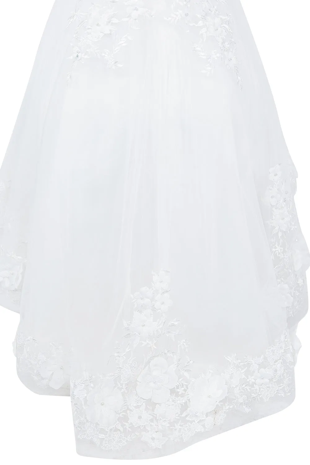 Beautiful Illusion Tulle Flower Girl Dress by Cinderella Couture USA AS9153