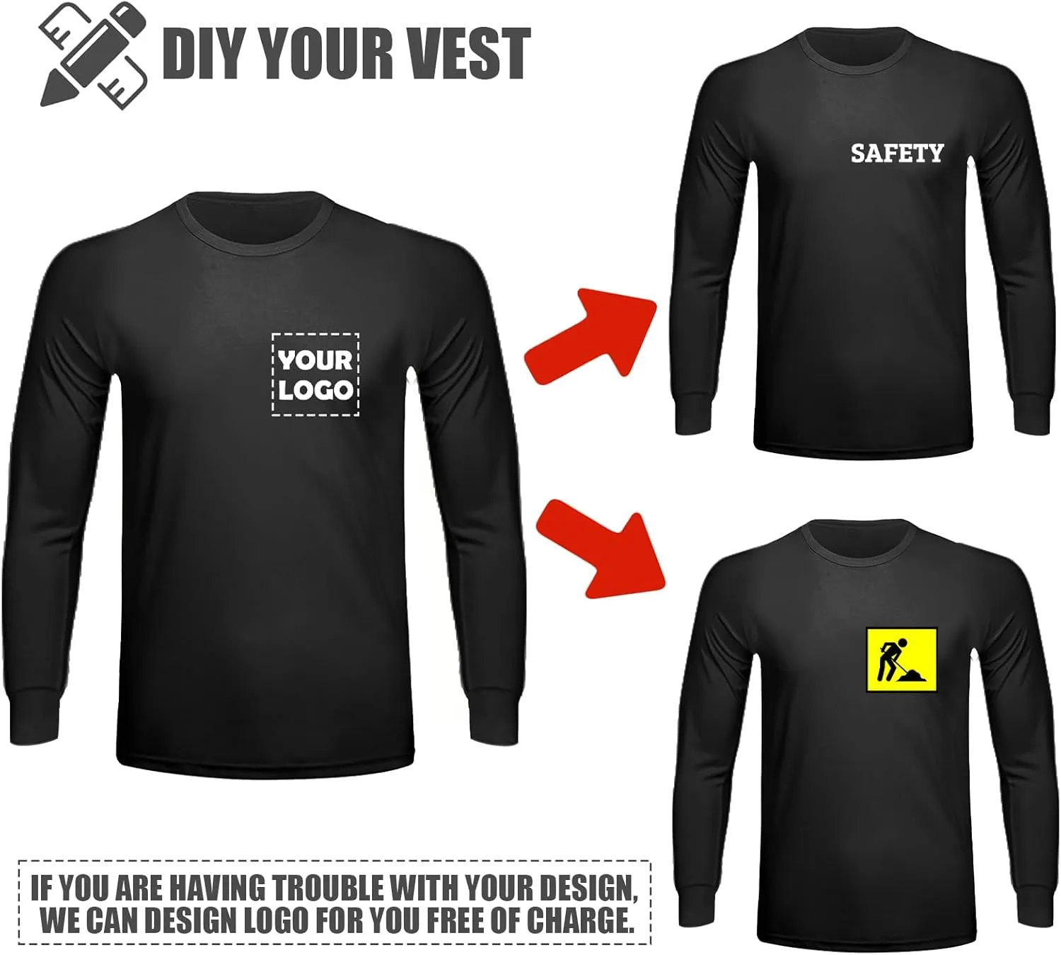 BeautyWill High Visibility Reflective Shirts for Men and Women Class 2 Safety Shirts with 6 Reflective Tapes