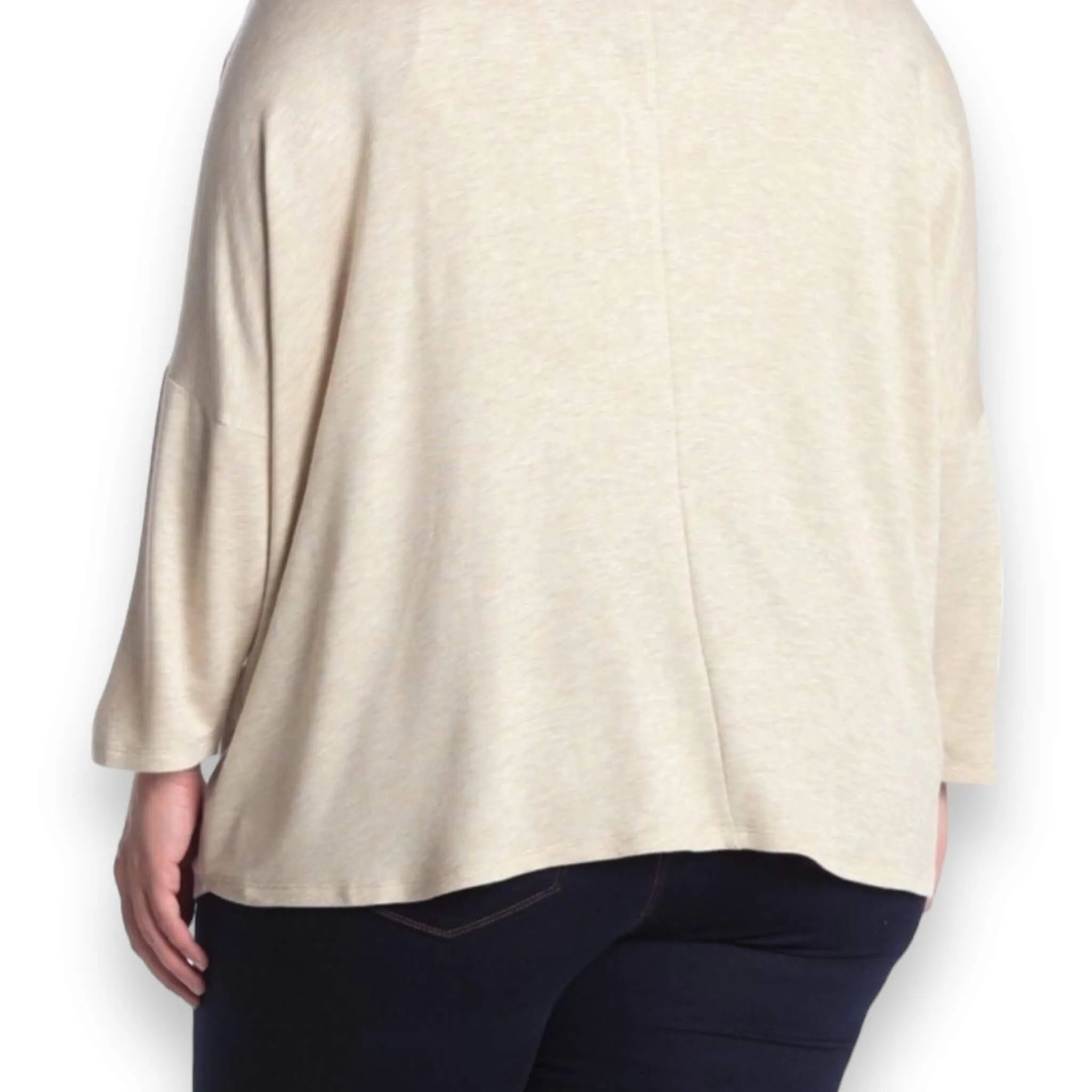Beige V Neck Button Down Cardigan Sweater Plus Size