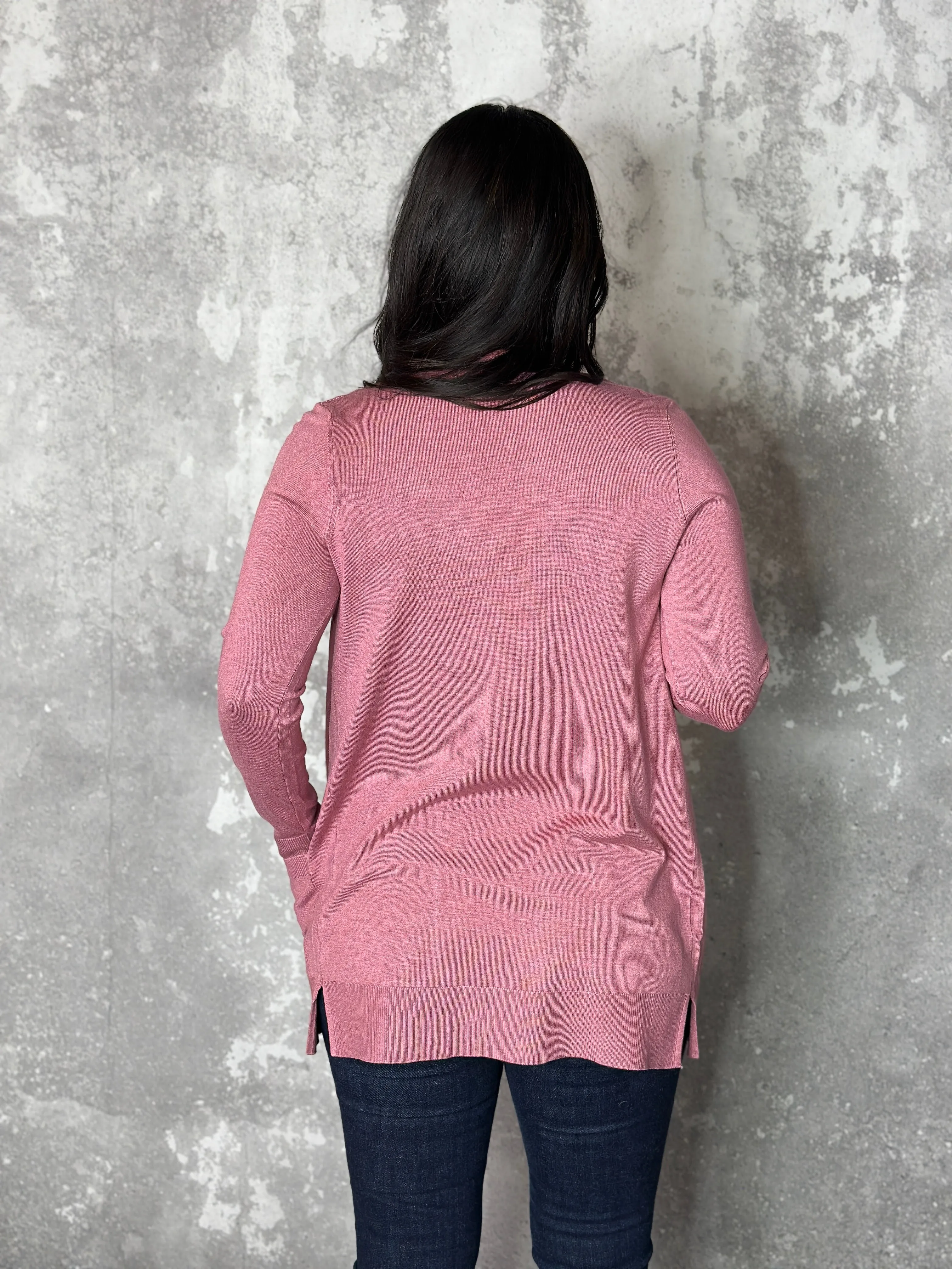 Berry Button Cardigan (Small - 3X) - FINAL SALE