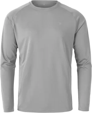 BGOWATU Men's Long Sleeve Sun Shirt Hiking Shirts UPF 50  Quick Dry Lightweight Athletic T-Shirts for Outdoor